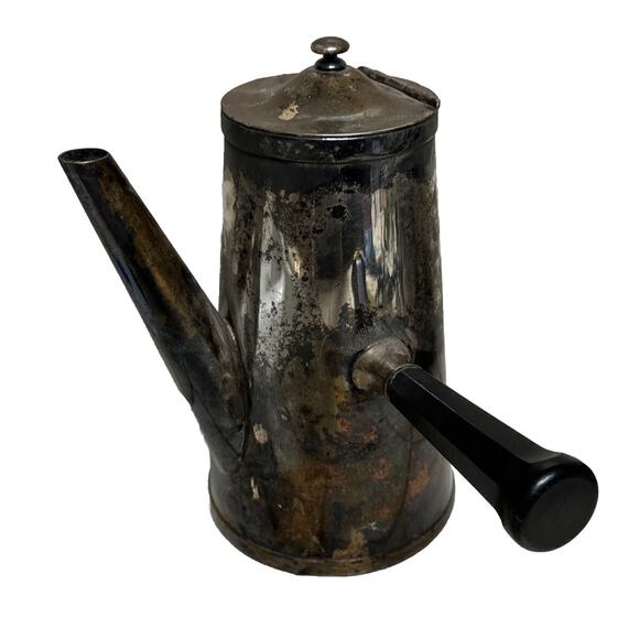 Vintage Indestructo Kettle Coffee Pot Number 1297 8 ” High 5” Round Benedict - Picture 3 of 7